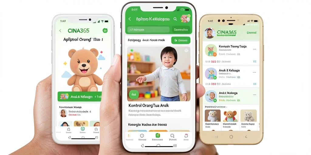 Tampilan antarmuka CINA365 untuk kontrol orang tua yang intuitif.