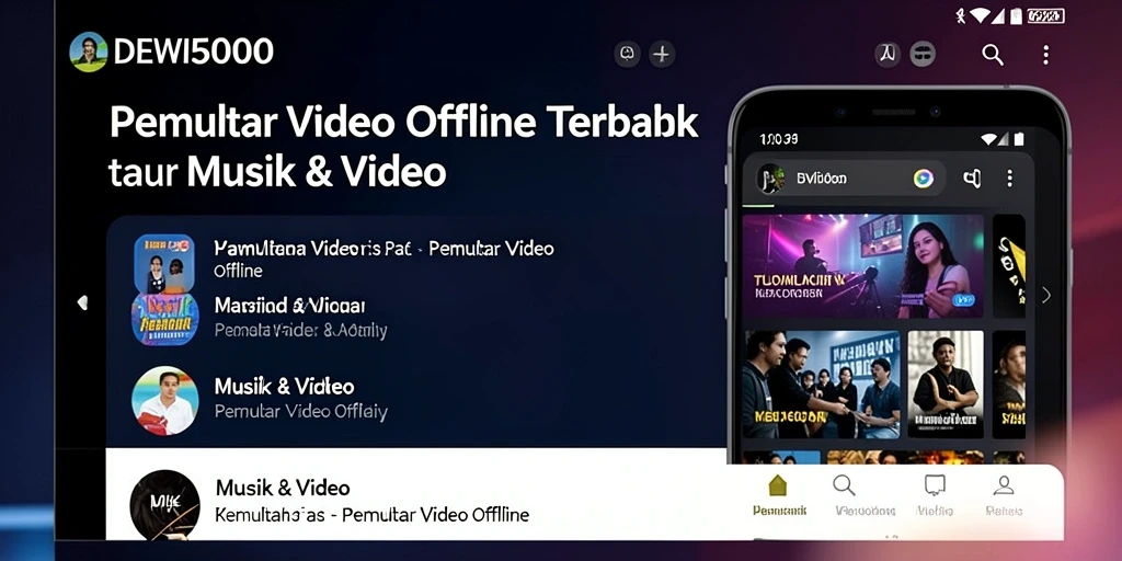 Tampilan antarmuka DEWI5000 yang menarik dan mudah digunakan.