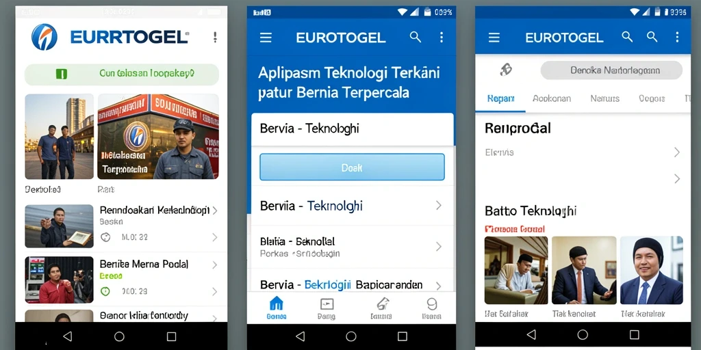 Tampilan antarmuka aplikasi EUROTOGEL yang informatif dan menarik.