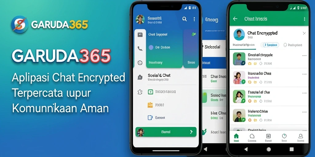 Antarmuka GARUDA365 yang ramah pengguna dengan fitur Chat Encrypted yang kuat.