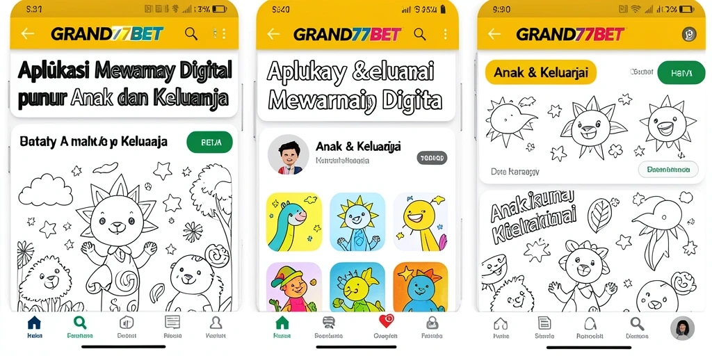 Tampilan antarmuka mewarnai yang interaktif dari GRAND77BET.