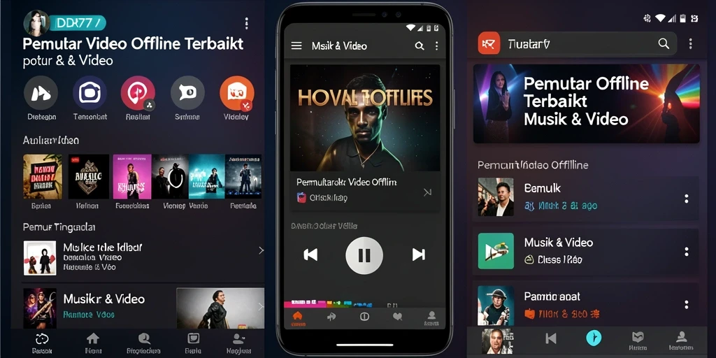 Tampilan antarmuka IDR77 yang sederhana dan intuitif untuk pemutar video.