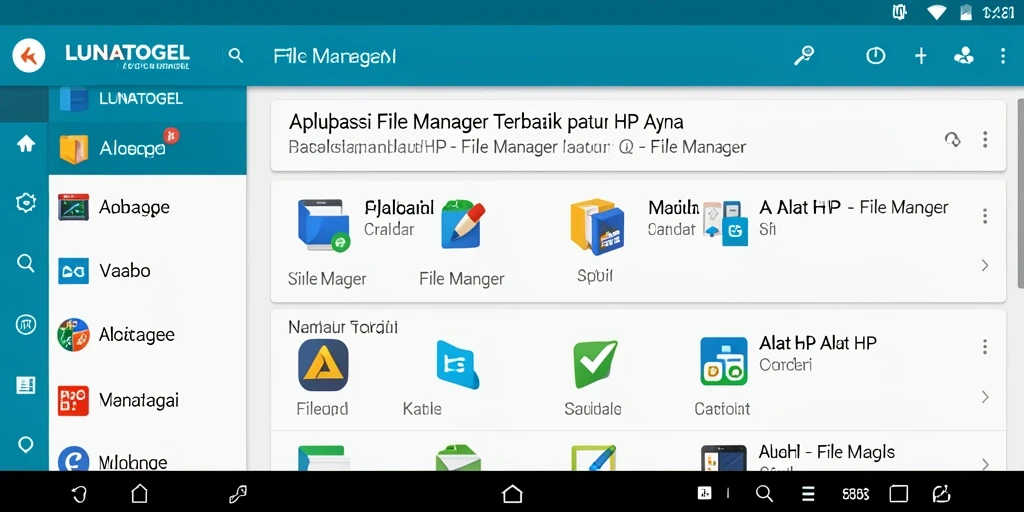Antarmuka Fitur File Manager LUNATOGEL yang bersih dan efisien.