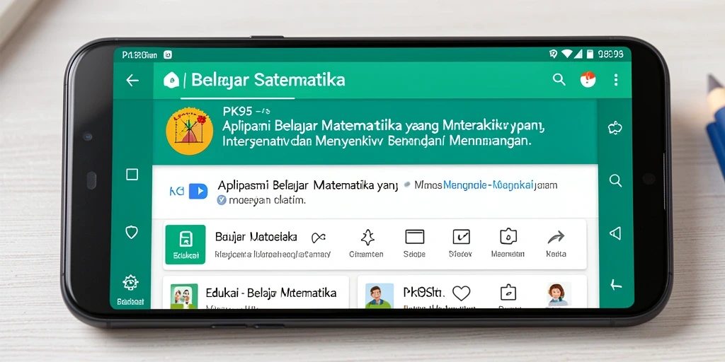 Antarmuka PK95 yang interaktif untuk belajar Matematika.